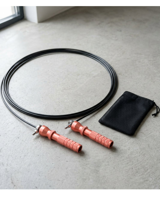 Zorm Adjustable Speed Jump Rope 3 m Coral Handles - Lifestyle view
