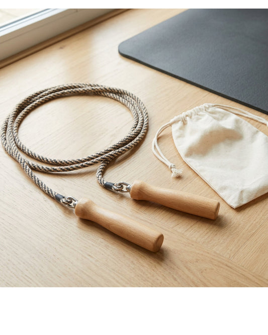 Zorm Braided Cord Jump Rope 2.6 m with Beech Handles - Lifestyle view
